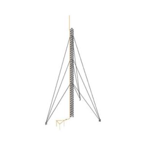 Kit de protection contre la foudre pour pylône haubané - hauteur maximale : 15 mètres. Contient un paratonnerre à dispositif d'amorçage et mise à la terre.