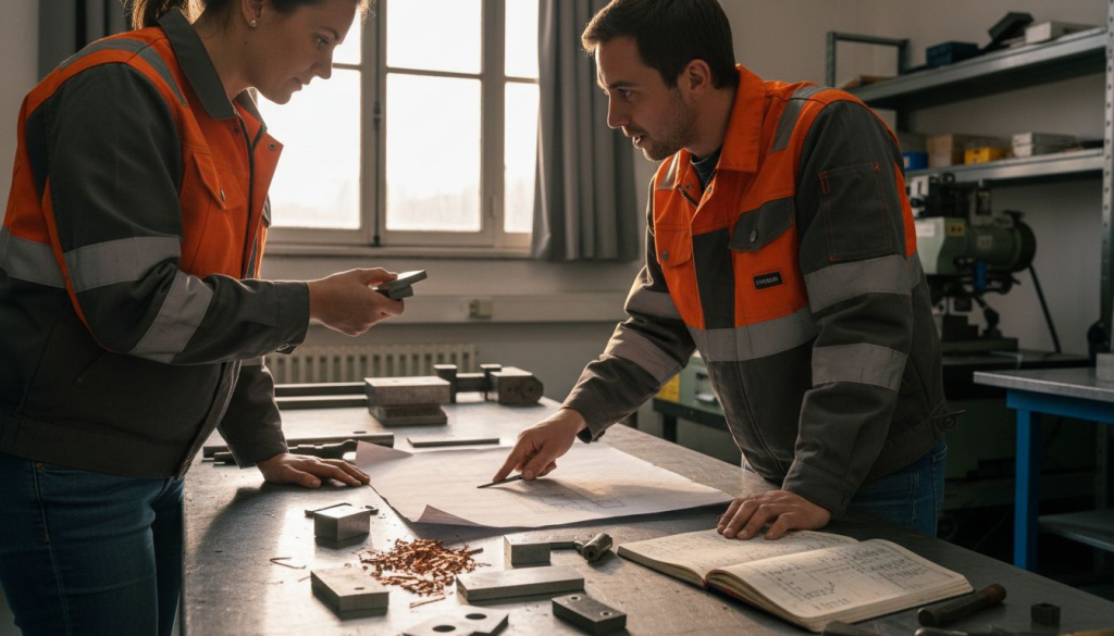 Échanges entre ingénieurs sur les matériaux utilisés pour la protection contre la foudre