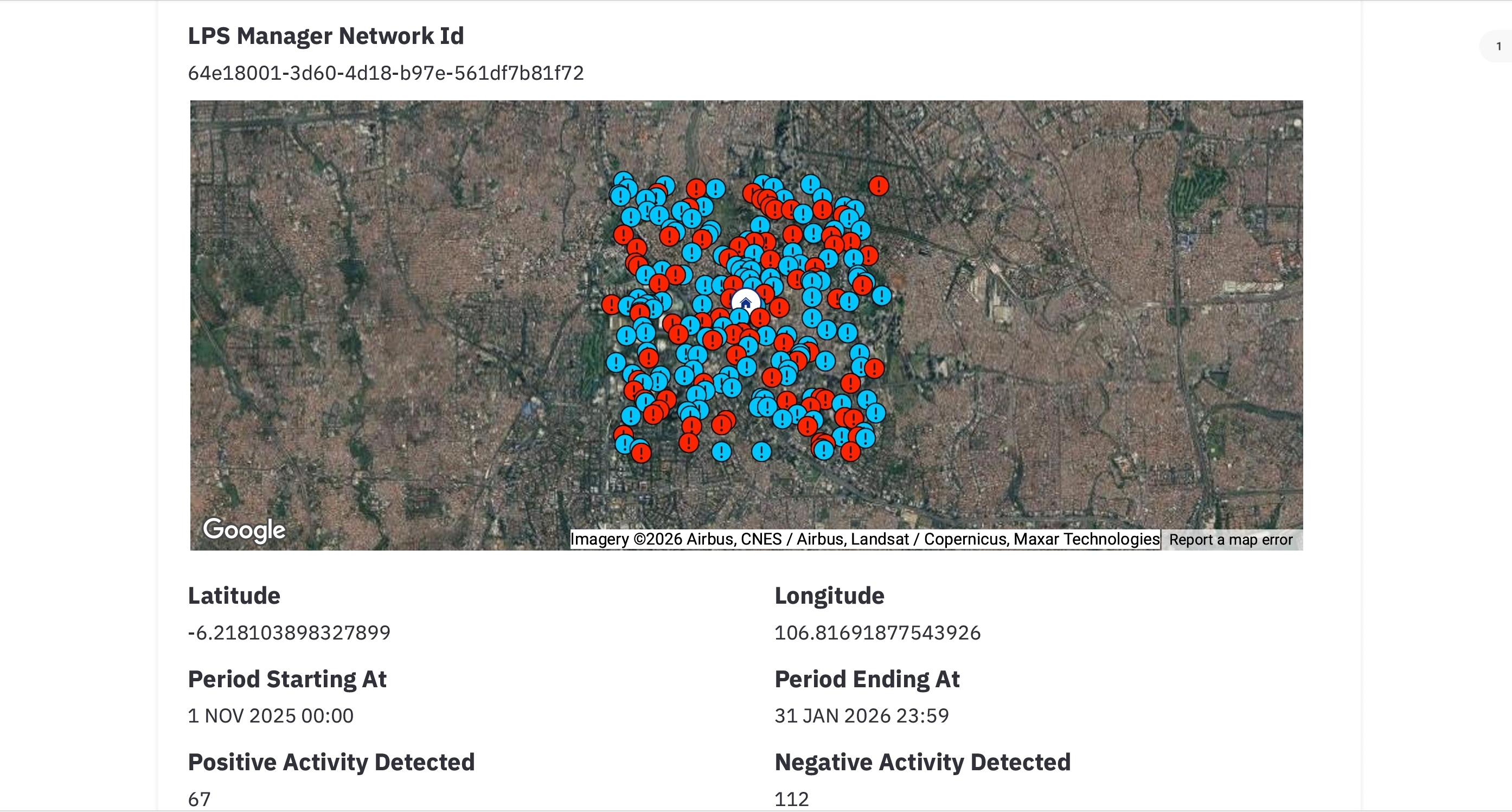 Rapport kéraunique Strike Radar — carte de distribution géographique des impacts foudre